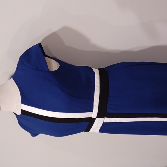 ABS Silver Label Colour Block Fitted Sheath Office Dress- Sz. 6 - Picture 6 of 10